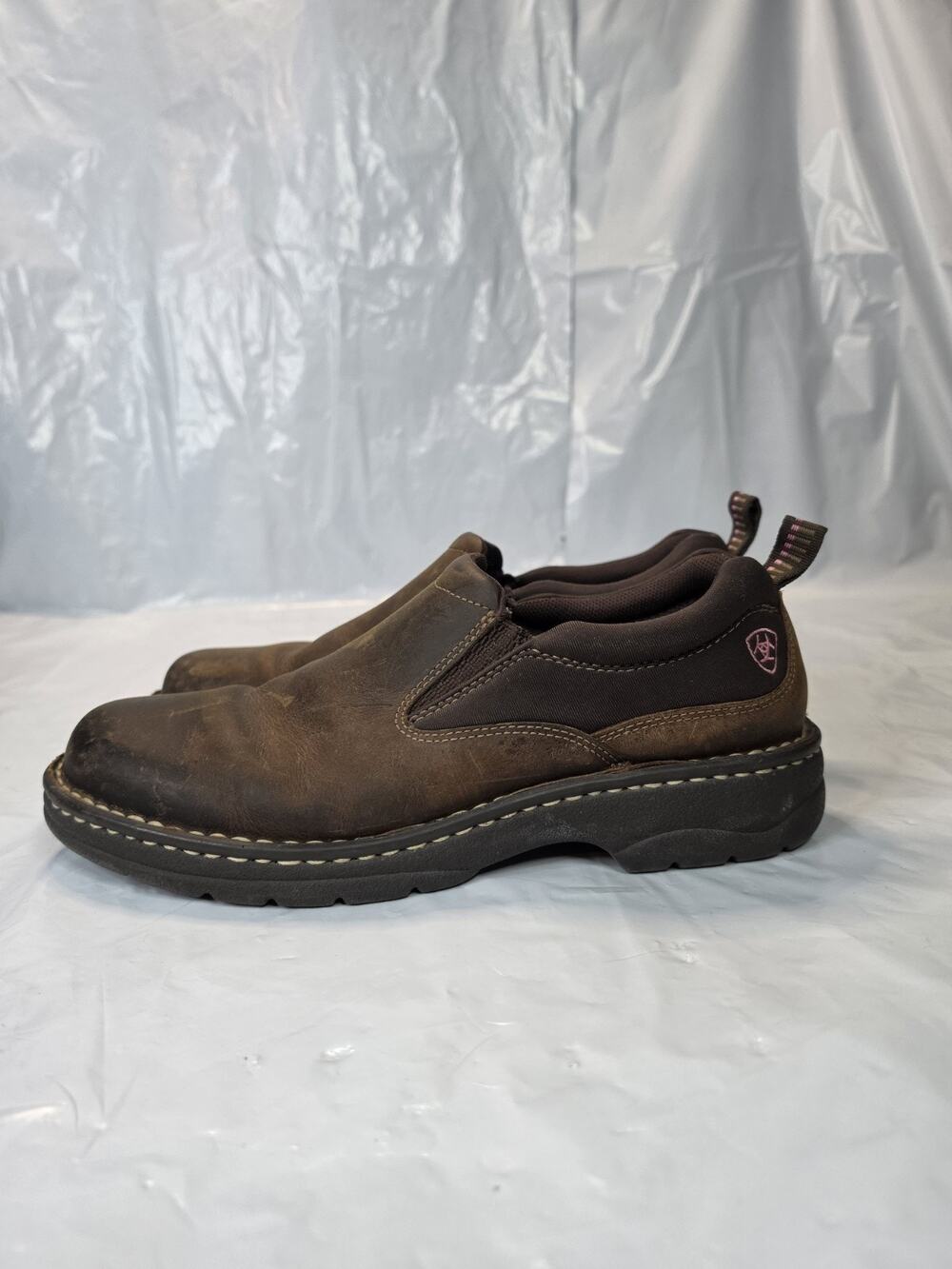 Ariat Womens Shoes Boot Size 10B Leather Traverse Slip-On Brown Western 10020171